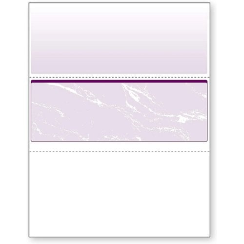 DocuGard Standard Marble Business Checks [11 Features, 8-1/2" x 11", 24# Purple Middle, 2500 Sheets/Carton]