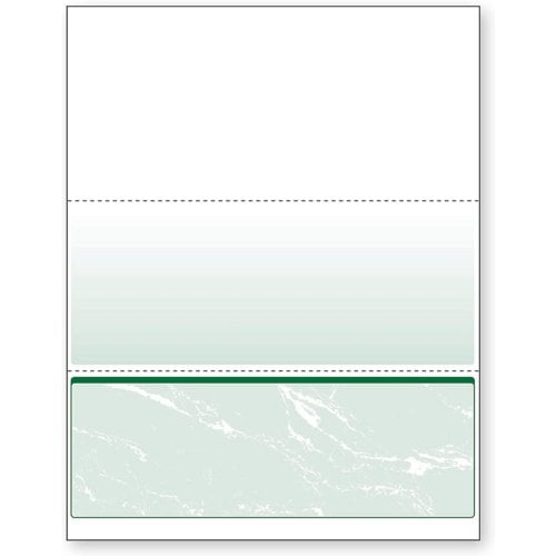 DocuGard Standard Marble Business Checks [11 Features, 8-1/2" x 11", 24# Green, 2500 Sheets/Carton]