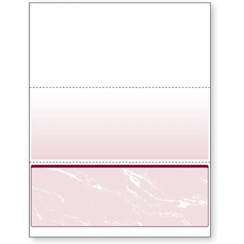 DocuGard Standard Marble Business Checks [11 Features, 8-1/2" x 11", 24# Burgundy, 2500 Sheets/Carton]