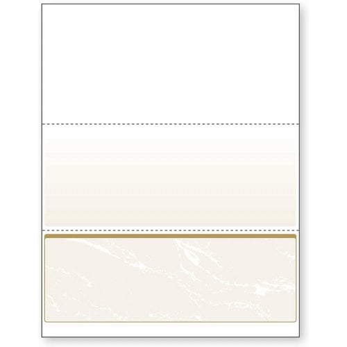 DocuGard Standard Marble Business Checks [11 Features, 8-1/2" x 11", 24# Gold Bottom, 2500 Sheets/Carton]