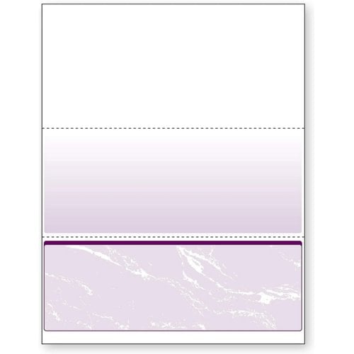 DocuGard Standard Marble Business Checks [11 Features, 8-1/2" x 11", 24# Purple, 2500 Sheets/Carton]