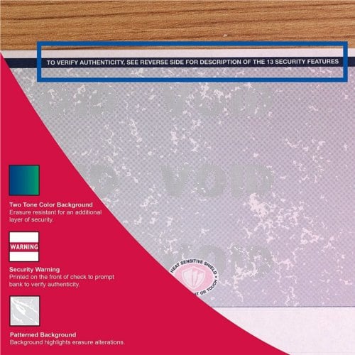 DocuGard Premier Prismatic Business Checks [13 Features, 8-1/2" x 11", 24# Blue/Green, 2500 Sheets/Carton]