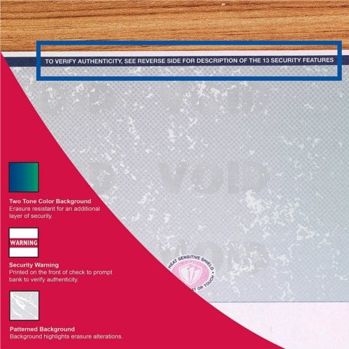 DocuGard Premier Prismatic Business Checks [13 Features, 8-1/2" x 11", 24# Blue/Green Bottom, 2500 Sheets/Carton]