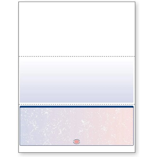 DocuGard Premier Prismatic Business Checks [13 Features, 8-1/2" x 11", 24# Blue/Red Bottom, 2500 Sheets/Carton]