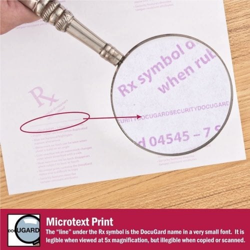 DocuGard Standard Medical Security Papers [6 Features, 8 1/2" x 11", 2500 Sheets/Carton]