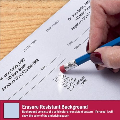 DocuGard Premier Medical Security Papers [10 Features,8 1/2" x 11", 24# Blue, 2500 Sheets/Carton]