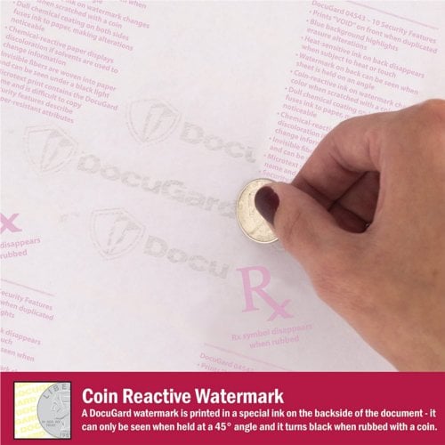 DocuGard Premier Medical Security Papers [10 Features, 24# Blue, 2500 Sheets/Carton]