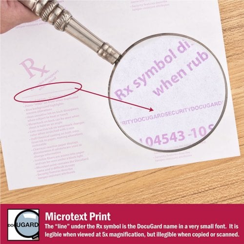 DocuGard Premier Medical Security Papers [10 Features, 17" x 11",  24# Blue, 2500 Sheets/Carton]