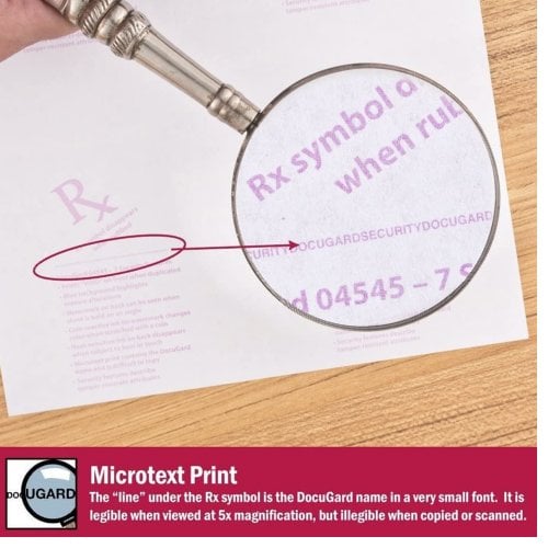 DocuGard Advanced Medical Security Papers [7 Features,8 1/2" x 11", 24# Blue, 2500 Sheets/Carton]