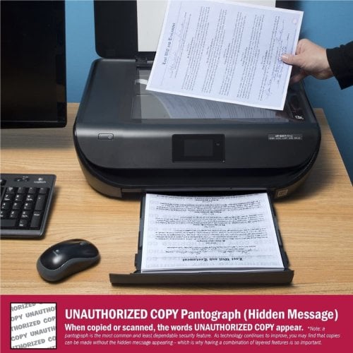DocuGard Multi-Purpose Security Papers [7 Features, 8 1/2" x 11", 24# Blue, 2500 Sheets/Carton]