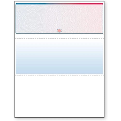DocuGard Galaxy Prismatic Business Checks [13 Features,8-1/2" x 11", 24# Blue/Red Top, 2500 Sheets/Carton]