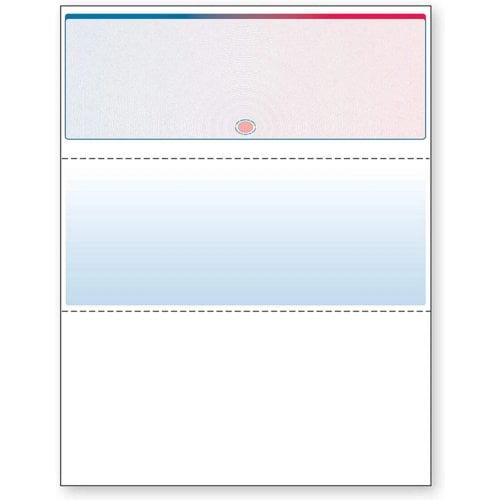 DocuGard Sunburst Prismatic Business Checks [13 Features,8 1/2" x 11", 24# Blue/Red Top, 2500 Sheets/Carton]