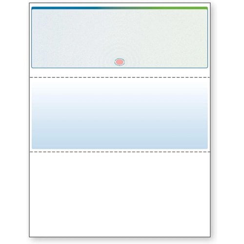 DocuGard Sunburst Prismatic Business Checks [13 Features,8 1/2" x 11", 24# Blue/Green Top, 2500 Sheets/Carton]