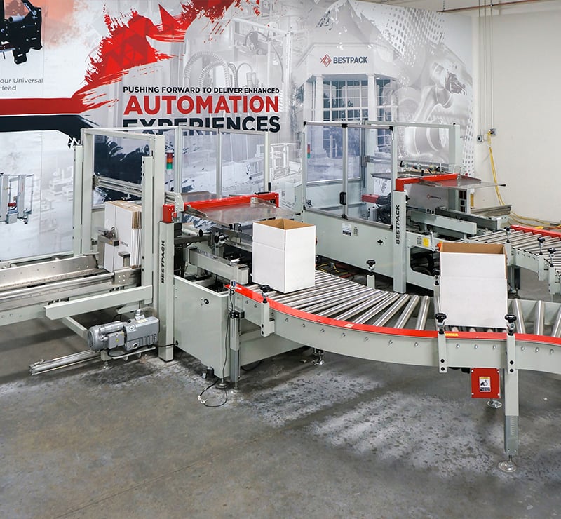 Bestpack ELVSR21-2H Fully Automatic Short Height Uniform Carton Erector/Sealer