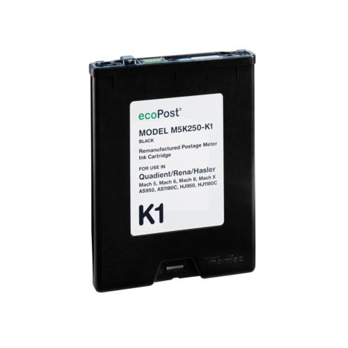 ecoPost Remanufactured Postage Meter Memjet Black Cartridge for Quadient/Rena M5K250