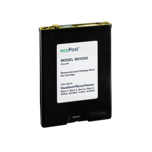 ecoPost Remanufactured Postage Meter Memjet Yellow Cartridge for Quadient/Rena M5Y250