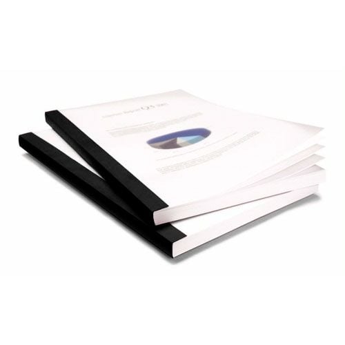 Coverbind Clear Matte / Linen Backs Thermal Binding Covers [Portrait, Black, 3/4", 9" X 11"] - Clearance Sale