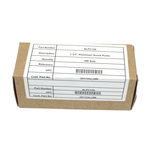 1-1/2" Silver Aluminum Screw Posts - 100pk