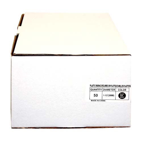 1-1/2" Black Plastic Binding Combs - 50pk