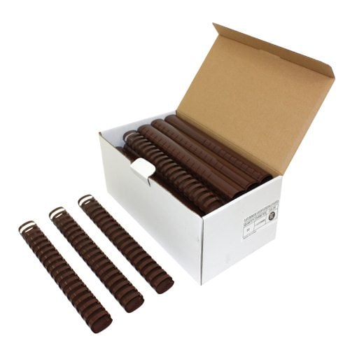 1-1/2" Brown Plastic Binding Combs - 50pk