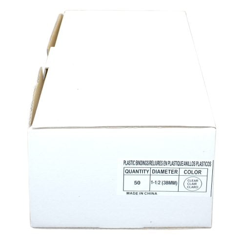 1-1/2" Clear Plastic Binding Combs - 50pk