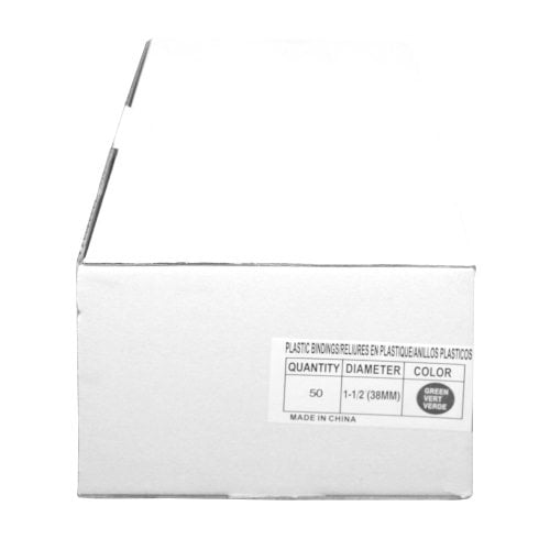 1-1/2" Green Plastic Binding Combs - 50pk