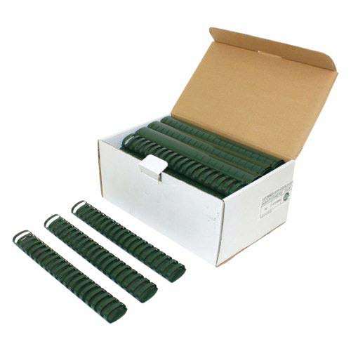 1-1/2" Hunter Green Plastic Binding Combs - 50pk