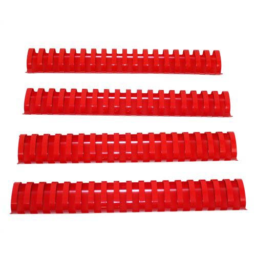 1-1/2" Red Plastic Binding Combs - 50pk