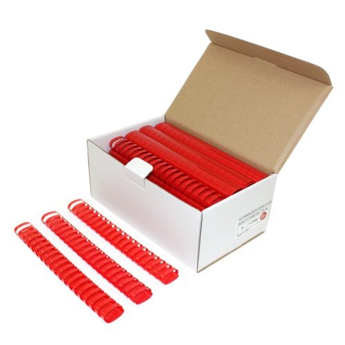 1-1/2" Red Plastic Binding Combs - 50pk