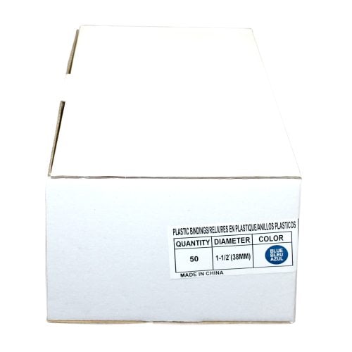 1-1/2" Royal Blue Plastic Binding Combs - 50pk
