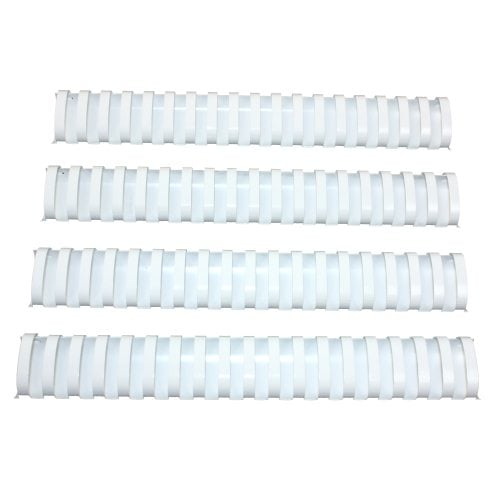 1-1/2" White Plastic Binding Combs - 50pk