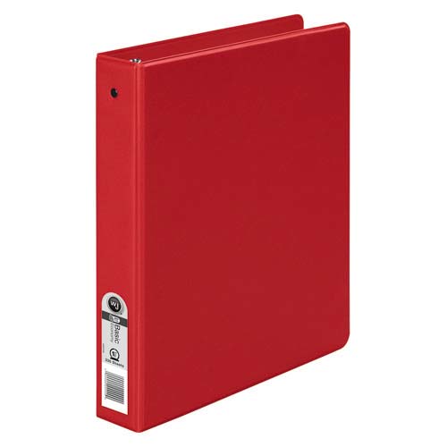 Wilson Jones 1-1/2" Red Basic Opaque Round Ring Binders 12pk - W368-34NRPP