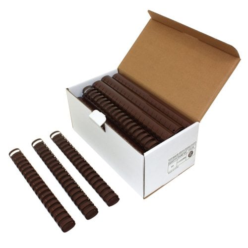 1-1/4" Brown Plastic Binding Combs - 50pk