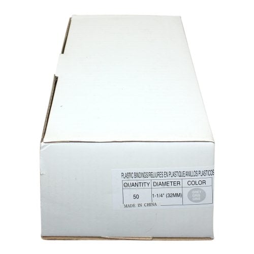 1-1/4" Grey Plastic Binding Combs - 50pk