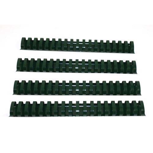 1-1/4" Hunter Green Plastic Binding Combs - 50pk