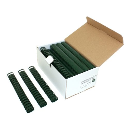 1-1/4" Hunter Green Plastic Binding Combs - 50pk