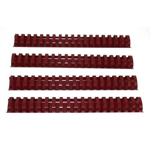 1-1/4" Maroon Plastic Binding Combs - 50pk