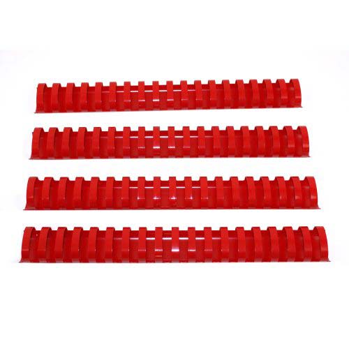 1-1/4" Red Plastic Binding Combs - 50pk