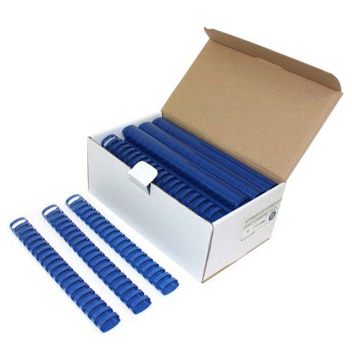 1-1/4" Royal Blue Plastic Binding Combs - 50pk