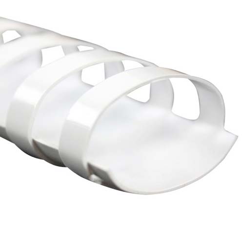 1-1/4" White Plastic Binding Combs - 50pk