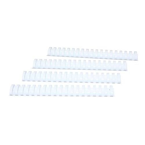 1-1/4" White Plastic Binding Combs - 50pk