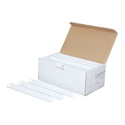 1-1/4" White Plastic Binding Combs - 50pk
