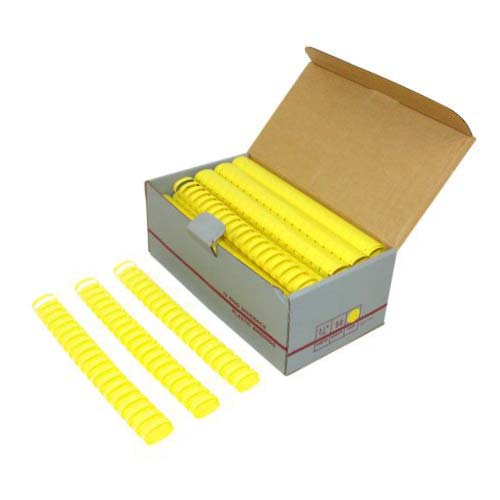 1-1/4" Yellow Plastic Binding Combs (50pk) - Clearance Sale