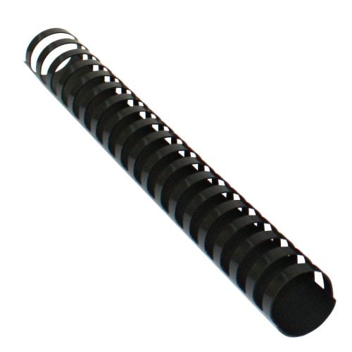 1-1/8" Black Plastic Binding Combs - 50pk