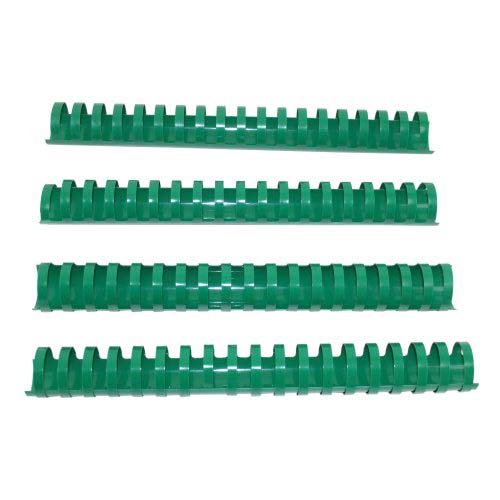 1-1/8" Green Plastic Binding Combs - 50pk