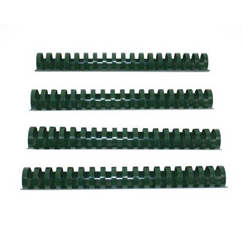 1-1/8" Hunter Green Plastic Binding Combs - 50pk