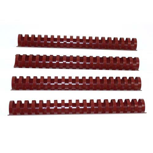 1-1/8" Maroon Plastic Binding Combs - 50pk