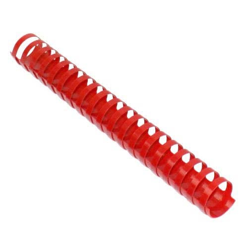 1-1/8" Red Plastic Binding Combs - 50pk