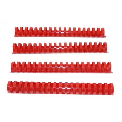 1-1/8" Red Plastic Binding Combs - 50pk