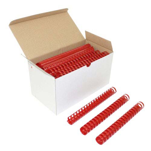 1-1/8" Red Plastic Binding Combs - 50pk